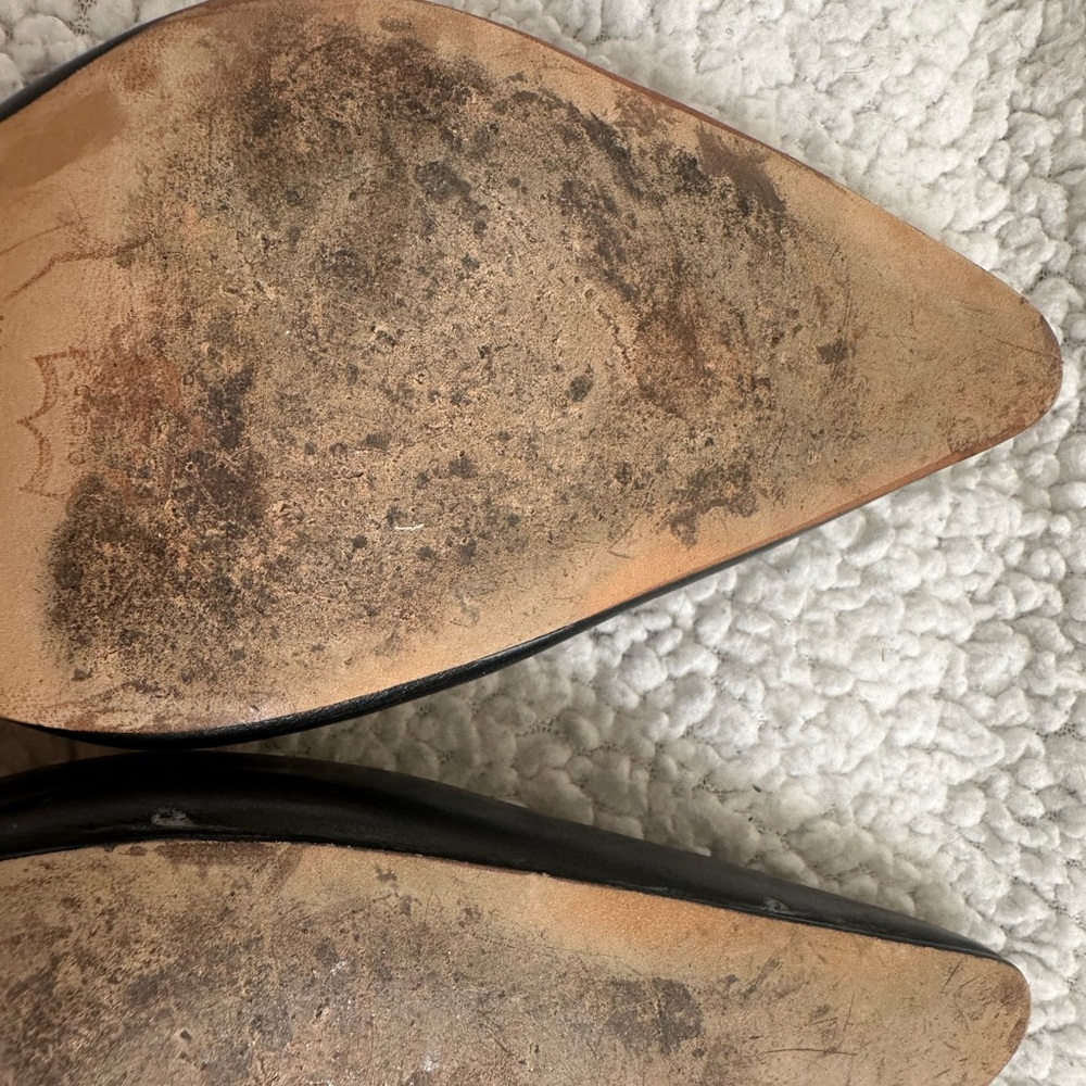 Manolo Blahnik Black Leather Heels - Picture 9 of 11